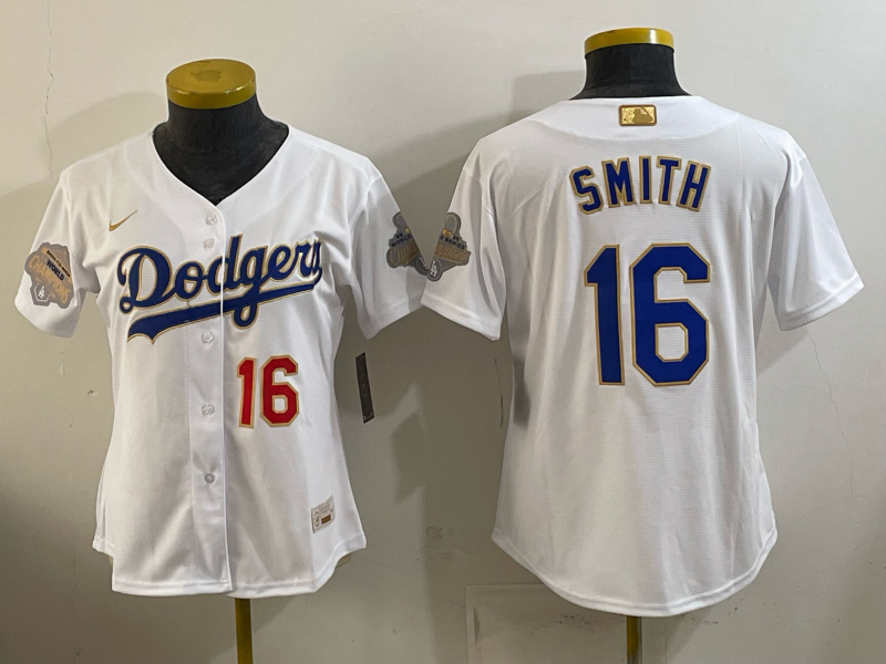 youth Los Angeles Dodgers #16 Smith white Game 2026 Nike MLB Jersey 410001